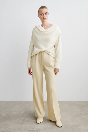 High-Waisted Palazzo Trousers