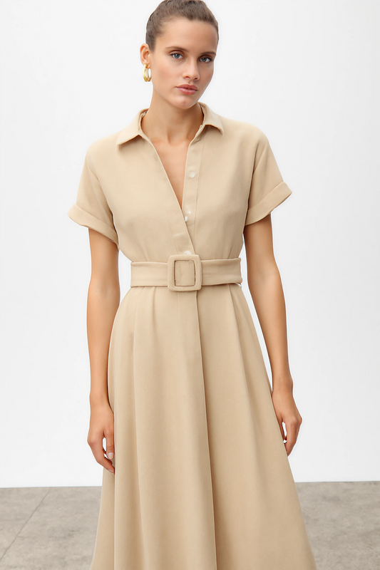 Short Sleeve Shirt Dress